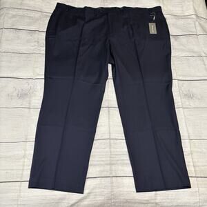 Michael Kors Mens 52x30 Navy Blue Micro Check Flat Front Pants Suit Separate